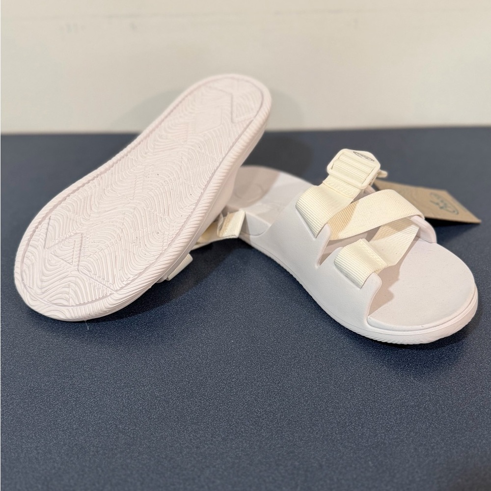 Chaco Women’s white Slide Sandals with Adjustable Straps